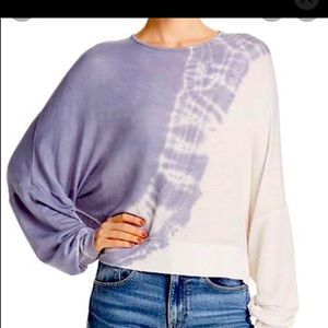 Vintage Havana, open back tie dye, top, purple and white size small rarely worn